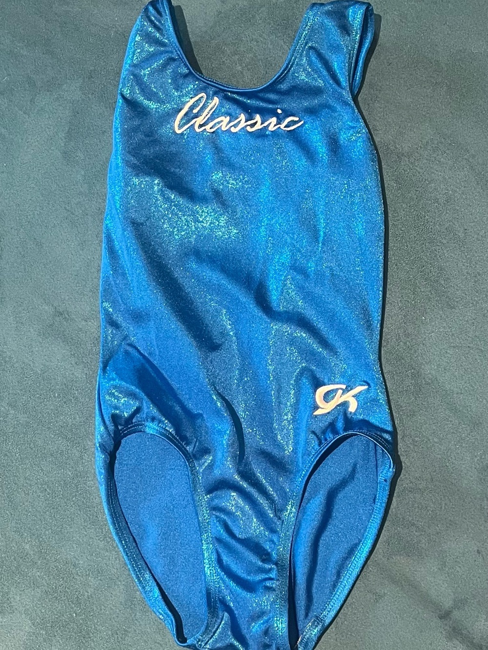 GK Metallic Sapphire Blue Gymnastics Leotard